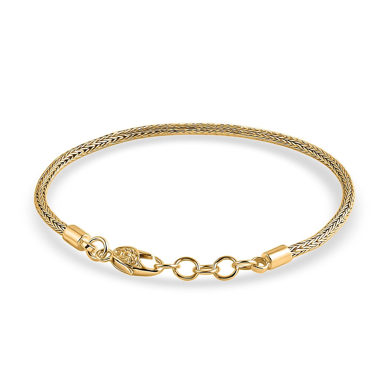 D'Joy 22K Vermeil Yellow Gold Plated Sterling Silver Tulang Naga Bracelet (Size - 8) with Clasp V32521020 3