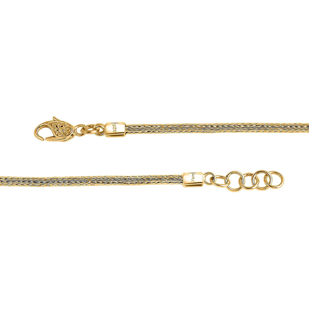 D'Joy 22K Vermeil Yellow Gold Plated Sterling Silver Tulang Naga Bracelet (Size - 8) with Clasp V32521020 4