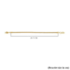 Royal Bali Collection - D'Joy 22K Vermeil Yellow Gold Plated Sterling Silver Tulang Naga Bracelet (Size - 8) with Clasp
