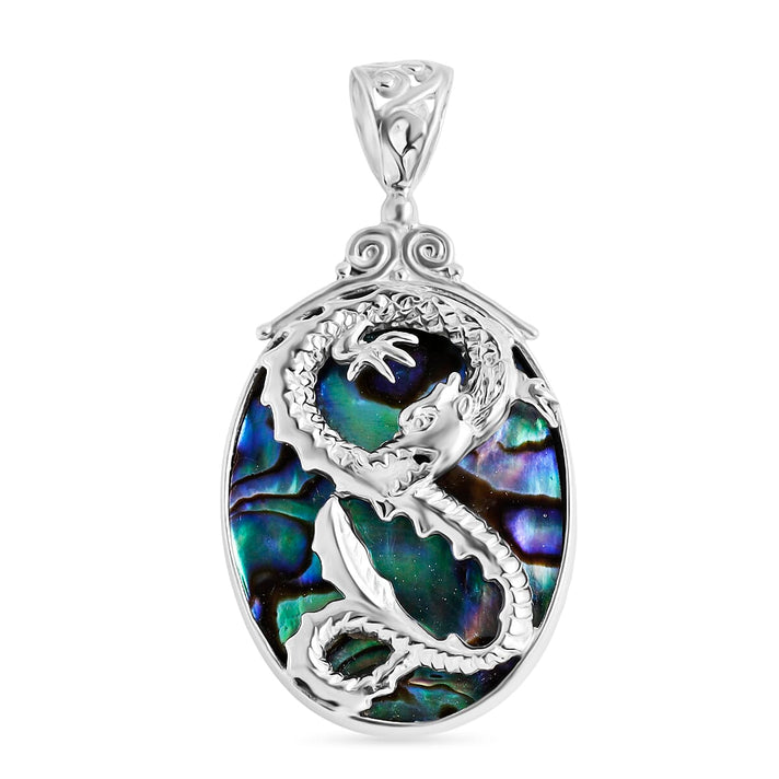 Royal Bali Collection - D'Joy Abalone Shell Sterling Silver Dragon Pendant 14.00 Ct. 8513252 1
