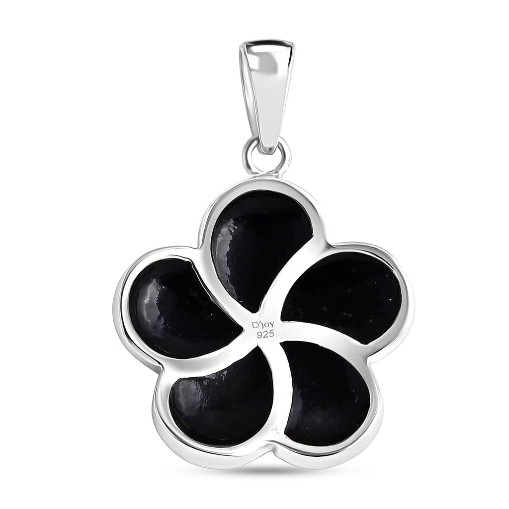 Royal Bali Collection - D'Joy Abalone Shell Sterling Silver Floral Pendant 3.60 Ct