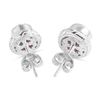 Royal Bali Collection - D'Joy African Ruby Sterling Silver Stud Earring with Push Back 2.69 Ct.