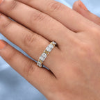 Royal Bali Collection - D'Joy Moissanite Band Ring in Platinum Overlay & Yellow Gold Plated Sterling Silver 1.60 Ct.