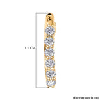 Royal Bali Collection - D'Joy Moissanite Full Hoop Earring in Yellow Gold Plated Sterling Silver