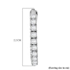 Royal Bali Collection - D'Joy Moissanite Half Hoop Earring in Platinum Overlay Sterling Silver 1.92 Ct.