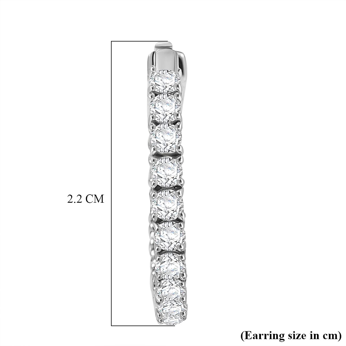 Royal Bali Collection - D'Joy Moissanite Hoop Earring in Platinum Overlay Sterling Silver 1.92 Ct. 8433701 5