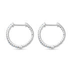 Royal Bali Collection - D'Joy Moissanite Hoop Earring in Platinum Overlay Sterling Silver