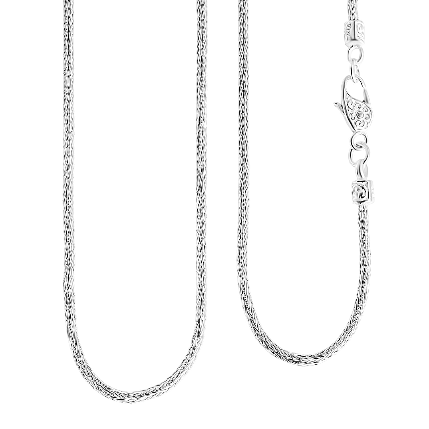 Royal Bali Collection - D'Joy Sterling Silver Tulangnaga  Necklace (Size - 16) with Lobster Clasp 8512122 0