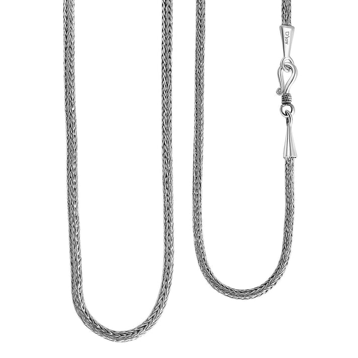Royal Bali Collection - D'Joy Sterling Silver Tulang Naga Necklace (Size - 20) with Clasp, Silver Wt. 16.50 Gms. 7620490 1