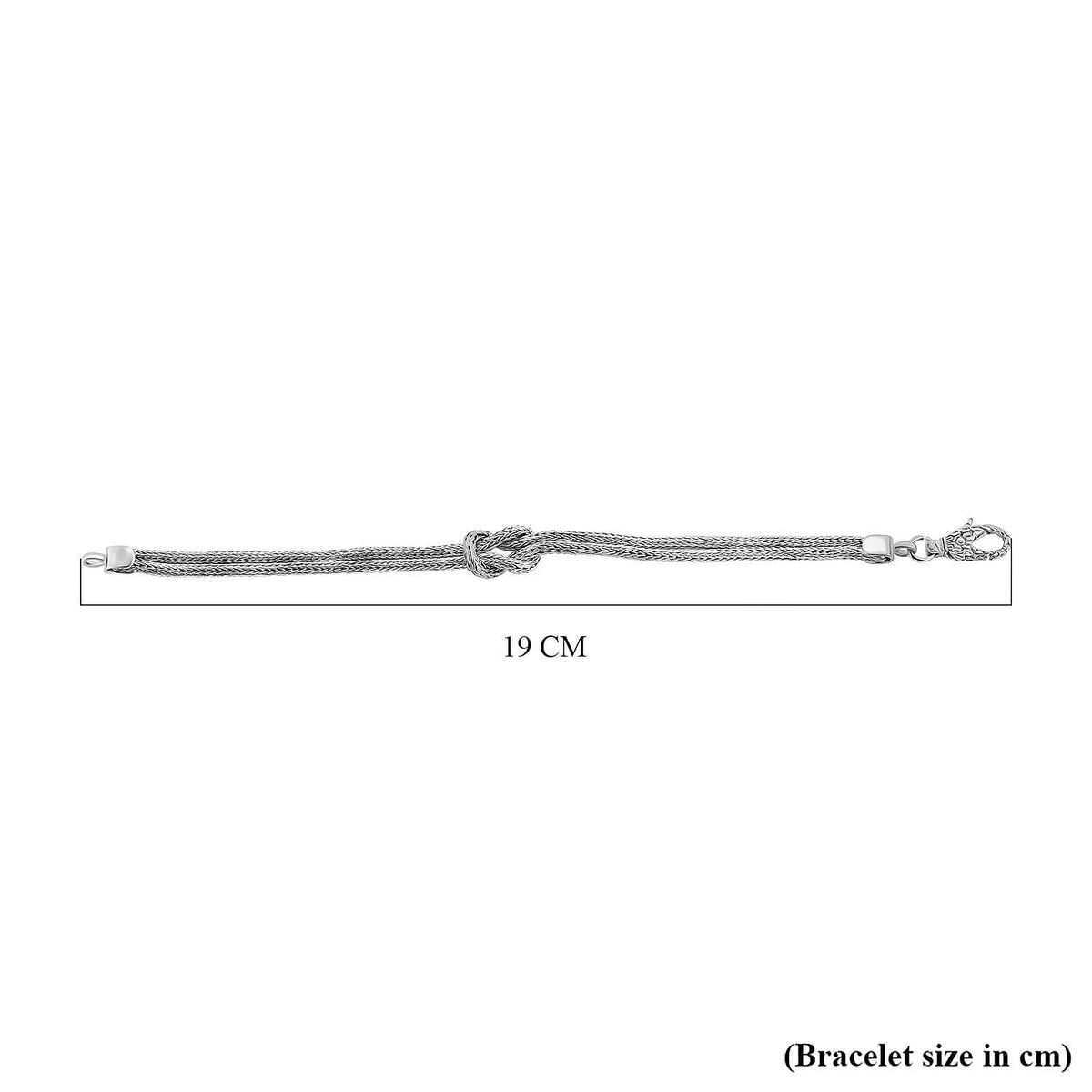 Royal Bali Collection - Designer Inspired Sterling Silver Knot Bracelet (Size - 7.5) 7856285 12