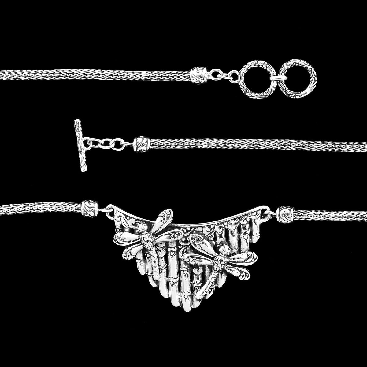 Royal Bali Collection Dragonfly Necklace in Sterling Silver 20 Inch 3655905 3