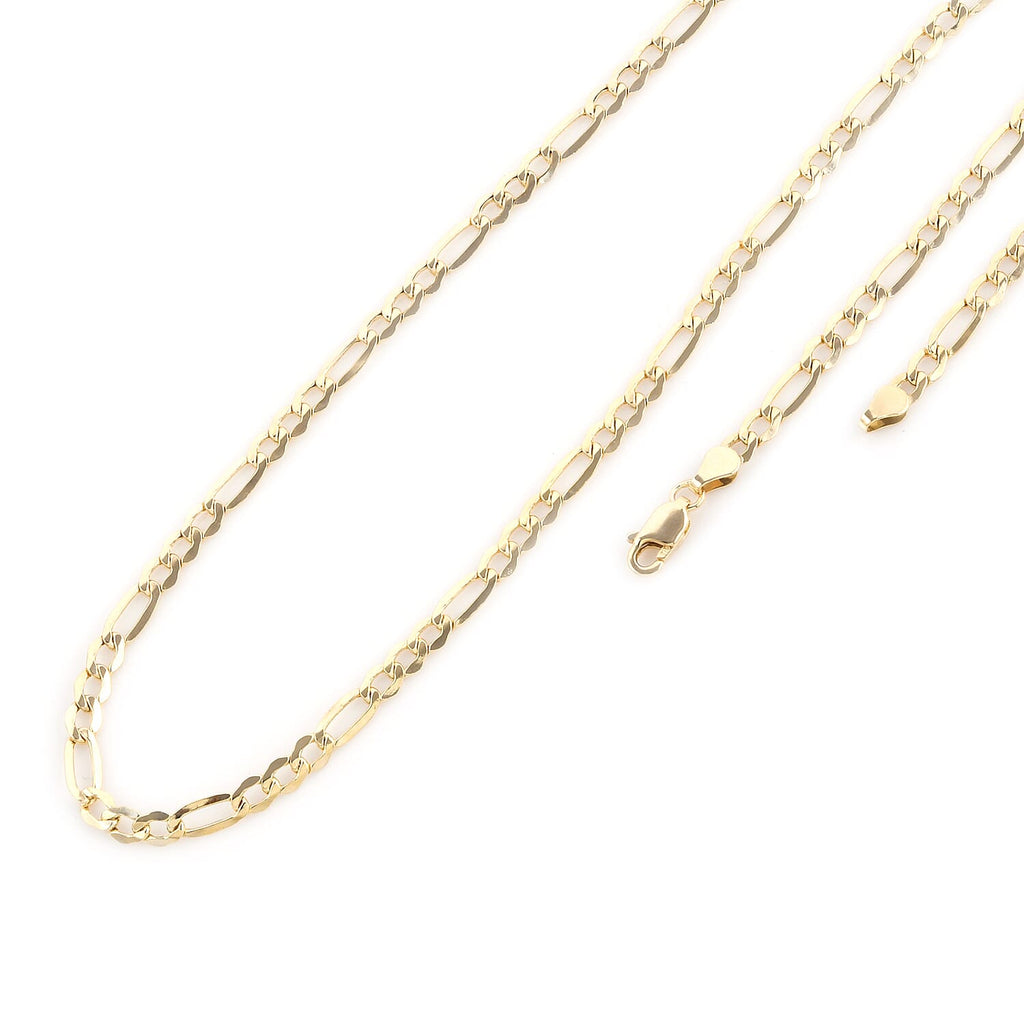 NY Close Out Deal - 9K Yellow Gold Figaro Necklace (Size 20), Gold wt. 4.00 Grams