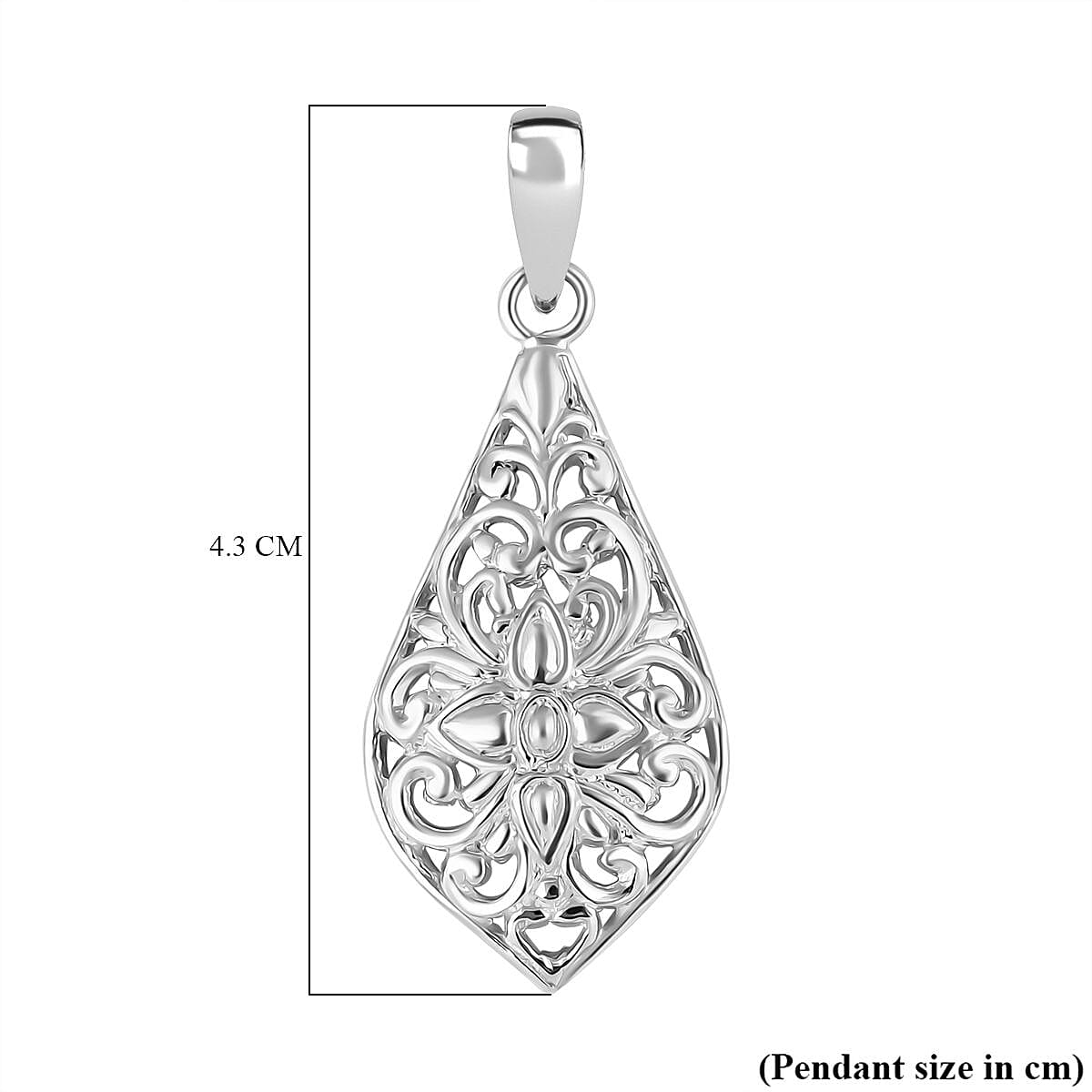 Royal Bali Collection Floral Pendant in Sterling Silver 3537527 6