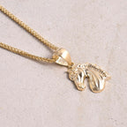 GP - 9K Yellow Gold Horse Head Pendant