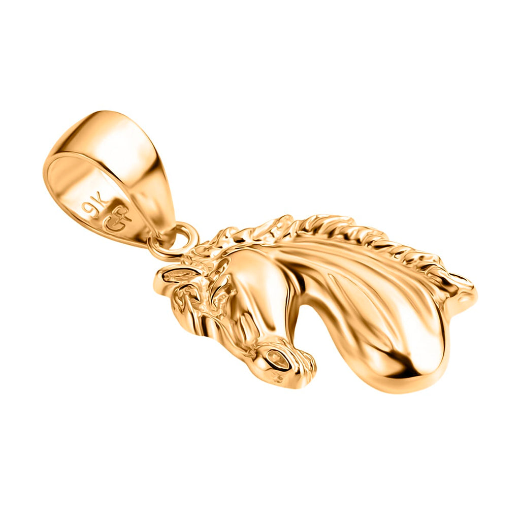 GP - 9K Yellow Gold Horse Head Pendant