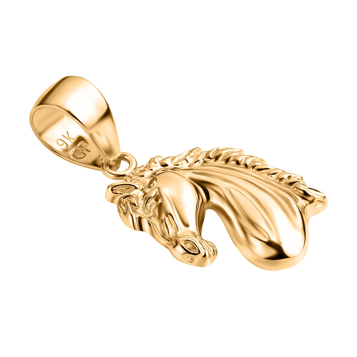 GP Collection - 9K Yellow Gold Horse Head Design Pendant 8415399 3