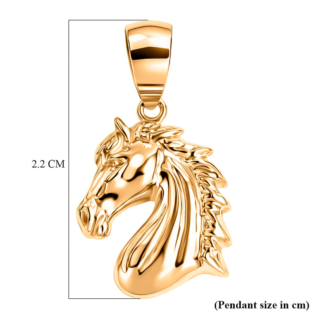 GP - 9K Yellow Gold Horse Head Pendant