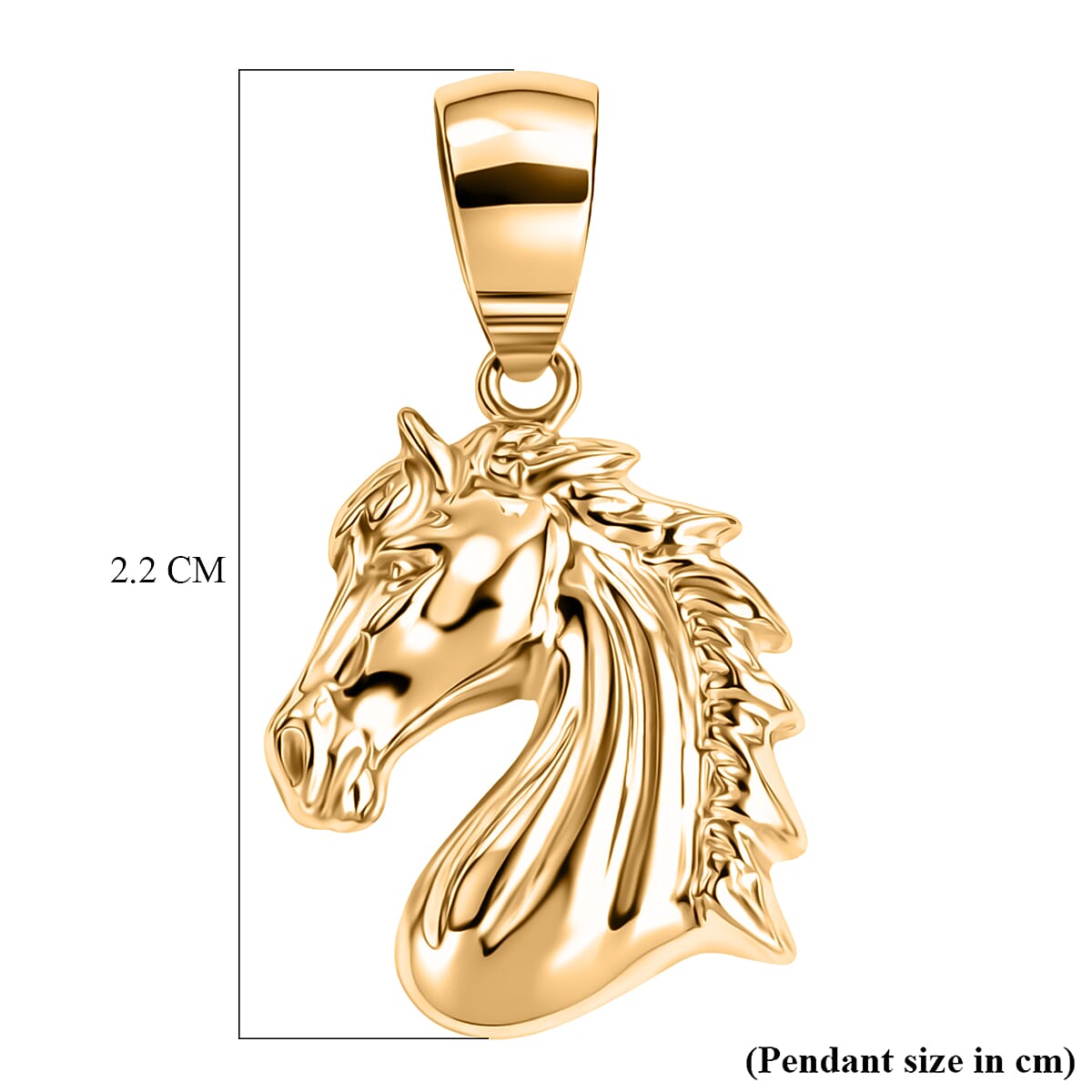 GP Collection - 9K Yellow Gold Horse Head Design Pendant 8415399 5