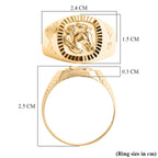 GP Hand Made 9K Yellow Gold Horse Head Signet Ring