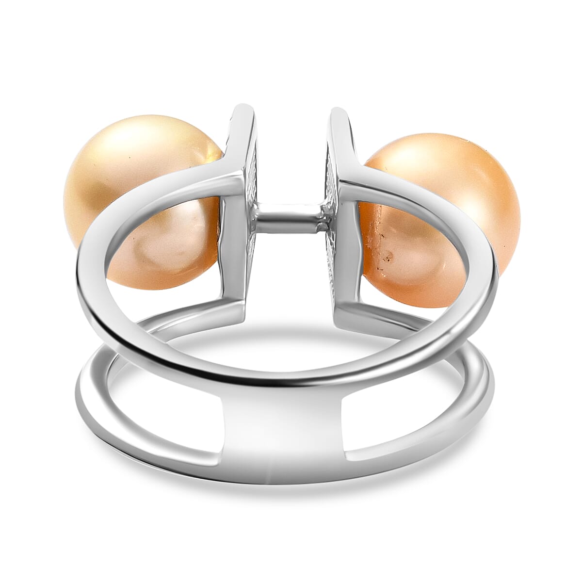 Royal Bali Collection Golden South Sea Pearl Ring in Platinum Plated Sterling Silver 3818141 5