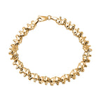 Royal Bali Collection Handmade - 9K Yellow Gold Elephant Bracelet (Size - 7.5)