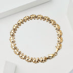 Royal Bali Collection Handmade - 9K Yellow Gold Elephant Bracelet (Size - 7.5)
