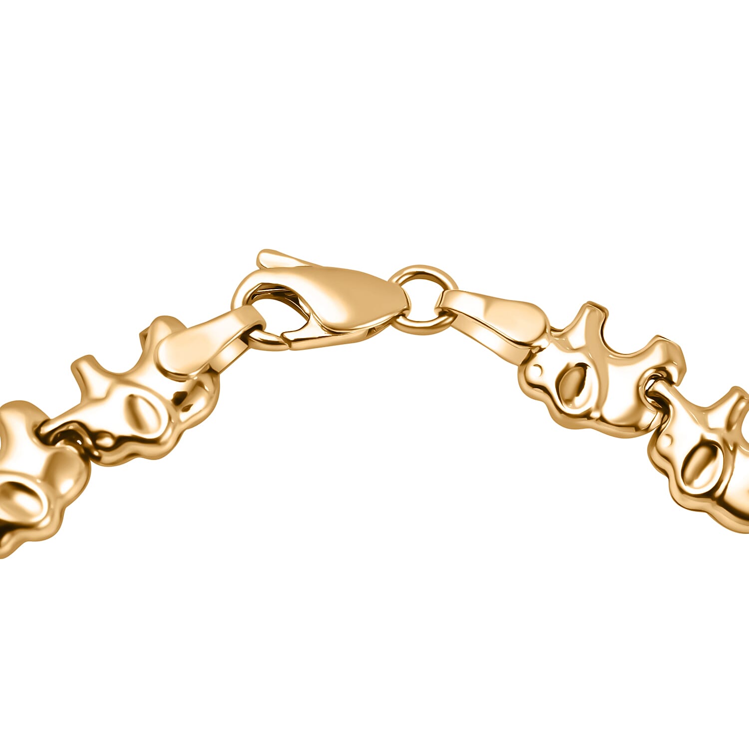 Royal Bali Collection Handmade - 9K Yellow Gold Elephant Bracelet (Size - 7.5) 7733831 3