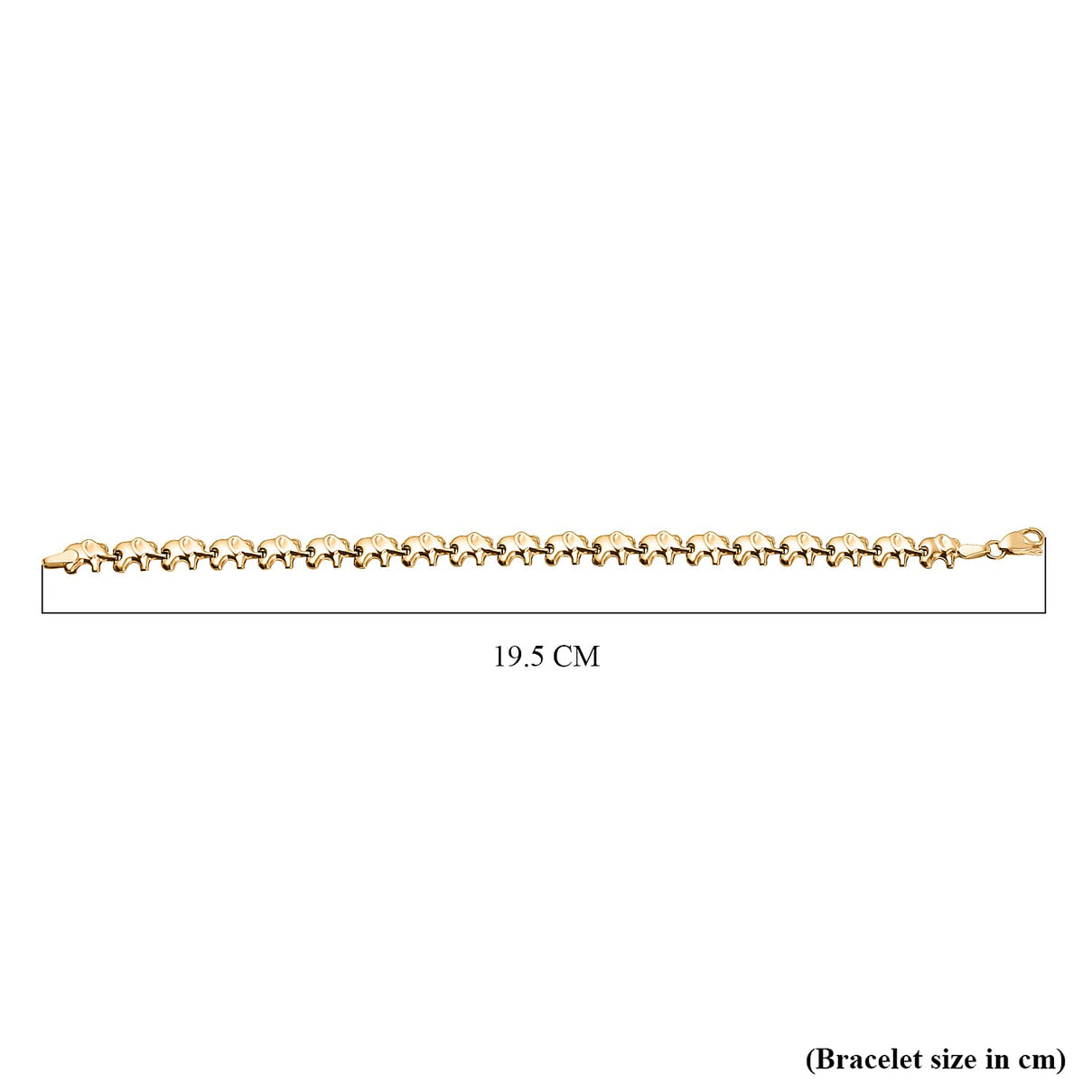 Royal Bali Collection Handmade - 9K Yellow Gold Elephant Bracelet (Size - 7.5) 7733831 4