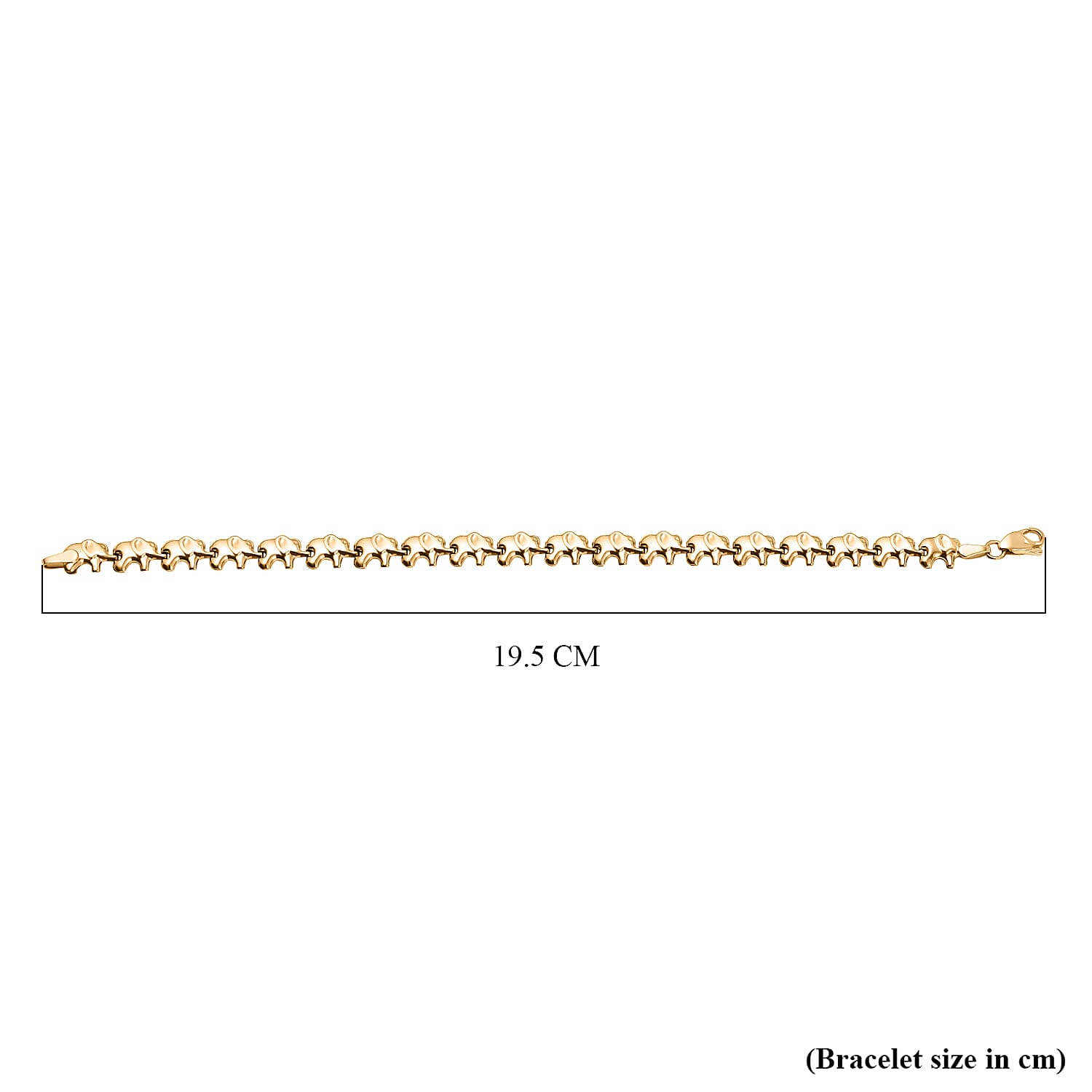Royal Bali Collection Handmade - 9K Yellow Gold Elephant Bracelet (Size - 7.5) 7733831 4