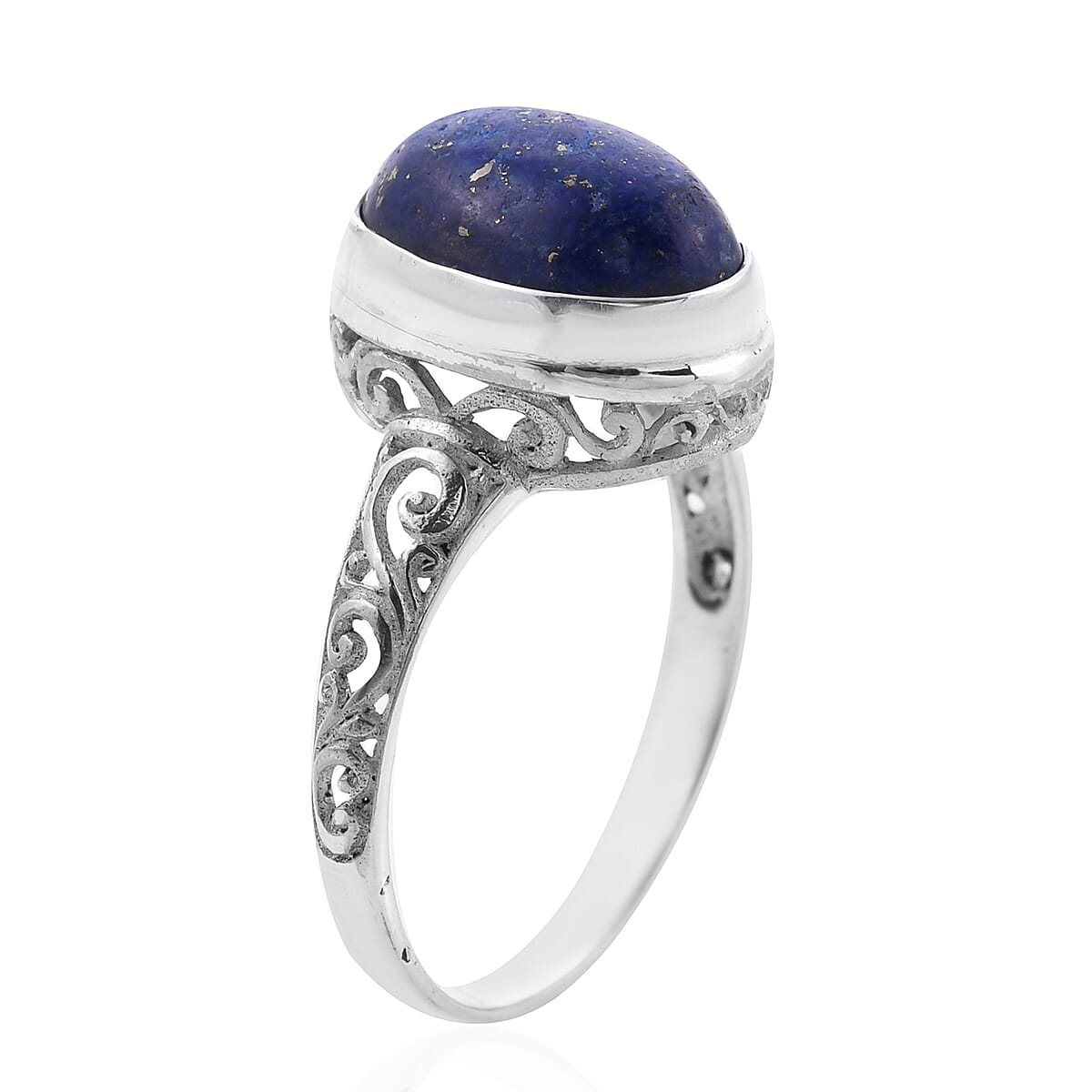 Royal Bali Collection Lapis Lazuli Solitaire Ring in Sterling Silver   7.50 Ct. V32647902 4