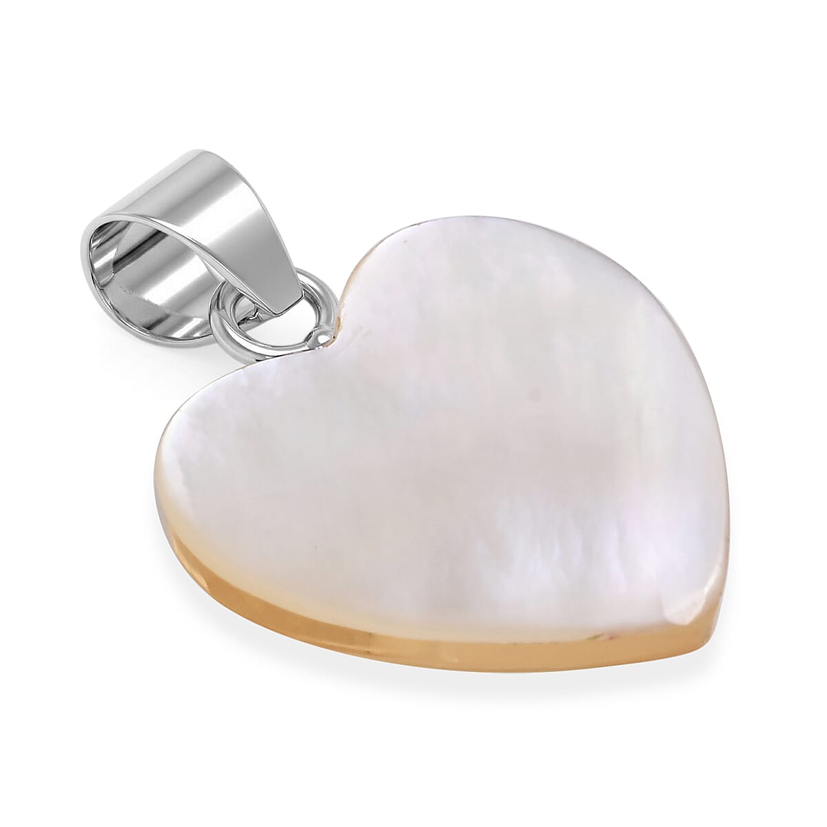 Royal Bali Collection - Mother Of Pearl Sterling Silver Heart Pendant  6.90 Ct. 8512224 4