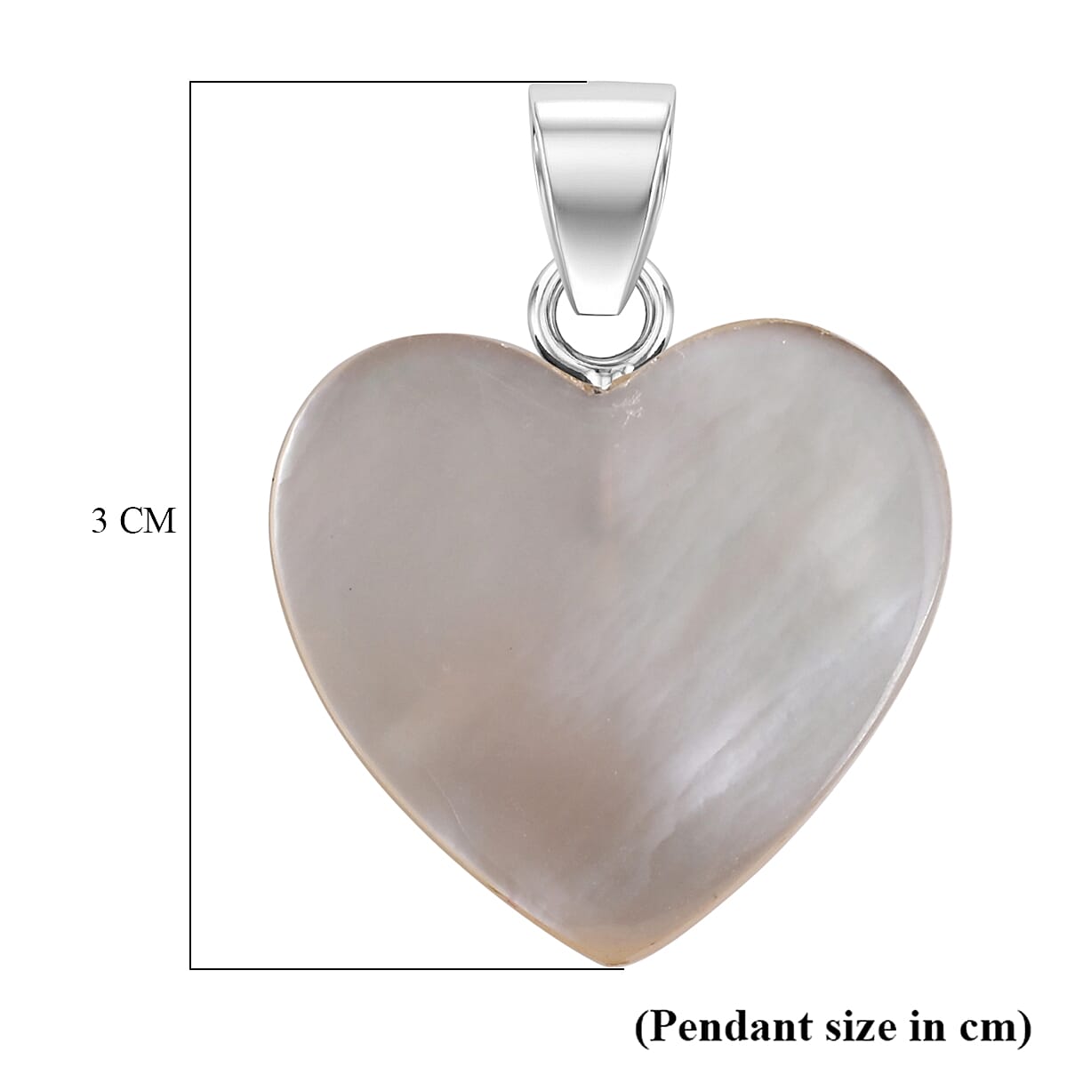 Royal Bali Collection - Mother Of Pearl Sterling Silver Heart Pendant  6.90 Ct. 8512224 5