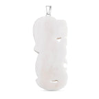 Royal Bali Collection - Ox Bone Sterling Silver Carving Dragon Pendant 49.23 Ct.
