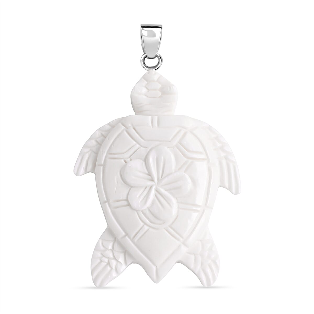 Royal Bali Collection - Ox Bone Sterling Silver Turtle Pendant 25.00 Ct. 8513255 0