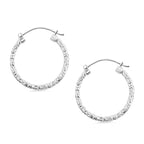 Royal Bali Collection - Sterling Silver Borobudur Hoop Earrings with Clasp