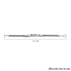 Royal Bali Collection - Sterling Silver Elephant Runway Bracelet (Size - 7.5) with T Bar Clasp