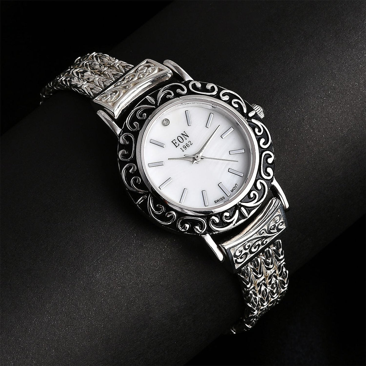 Royal Bali EON 1962 Swiss Movement 5 ATM WR Women's Watch in Sterling Silver 7856826 1