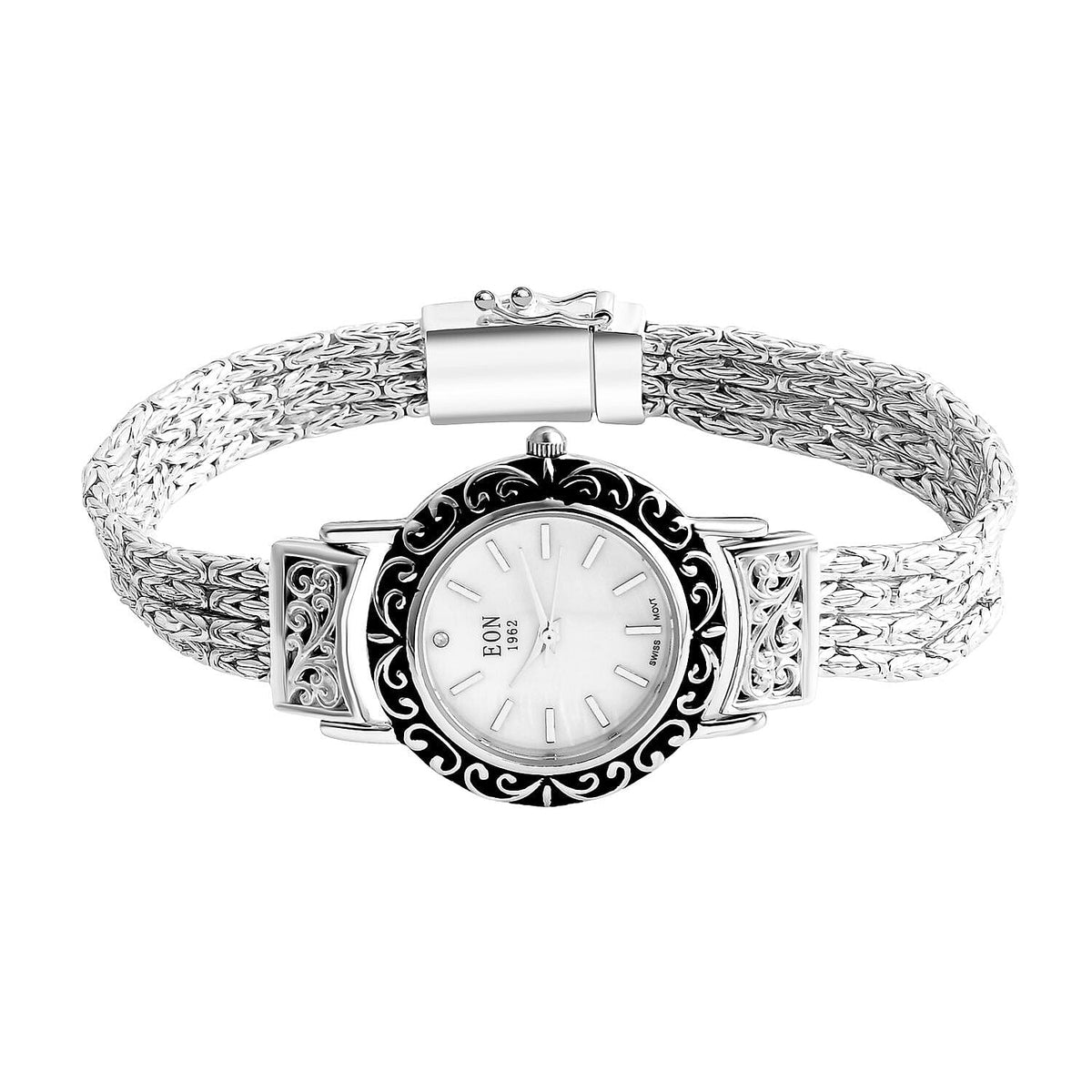 Royal Bali EON 1962 Swiss Movement 5 ATM WR Women's Watch in Sterling Silver 7856826 3