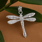 Royal Bali Collection - Sterling Silver Dragonfly Pendant Silver Wt. 7 Gms