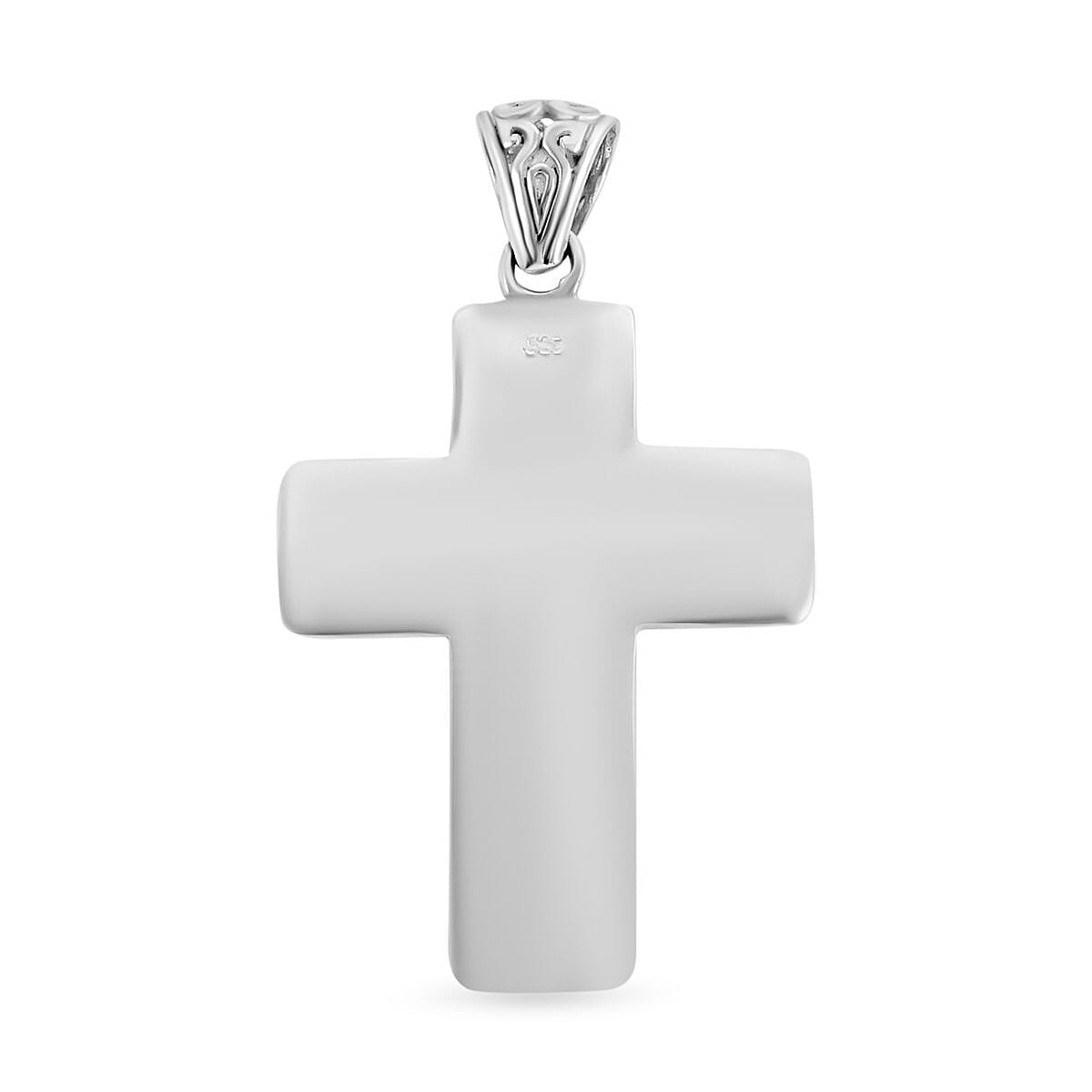 Royal Bali Collection - Sterling Silver Floral Cross Pendant 7194399 5