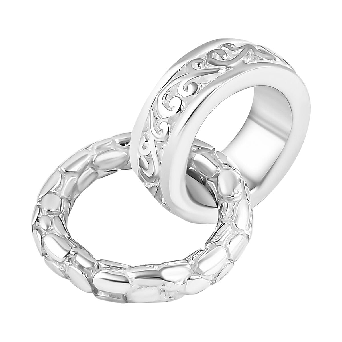 Royal Bali Collection - Dragon Scale Pendant with Leaf Pattern in Sterling Silver. 7620981 6