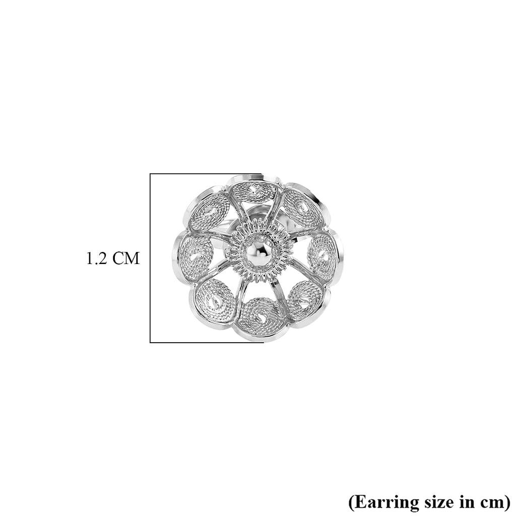 Royal Bali Collection - Sterling Silver Stud Push Back Earrings