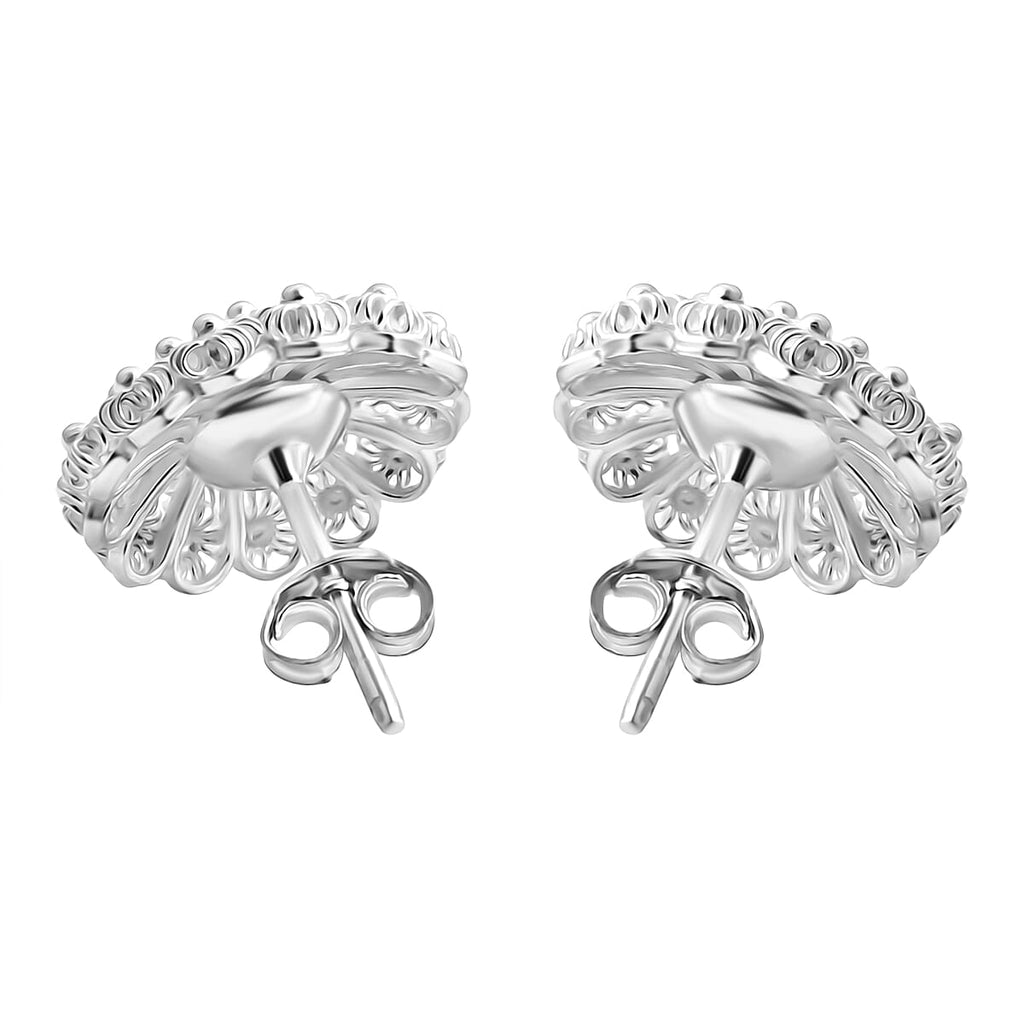 Royal Bali Collection - Sterling Silver Stud Push Back Earrings