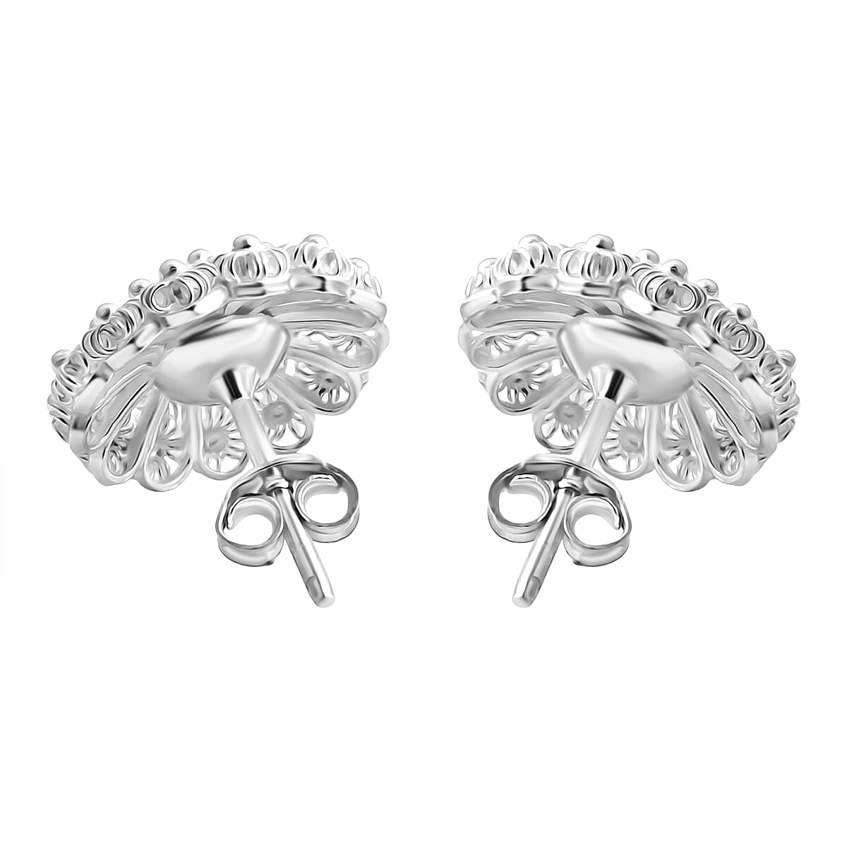 Royal Bali Collection - Sterling Silver Stud Push Back Earrings V32370746 4
