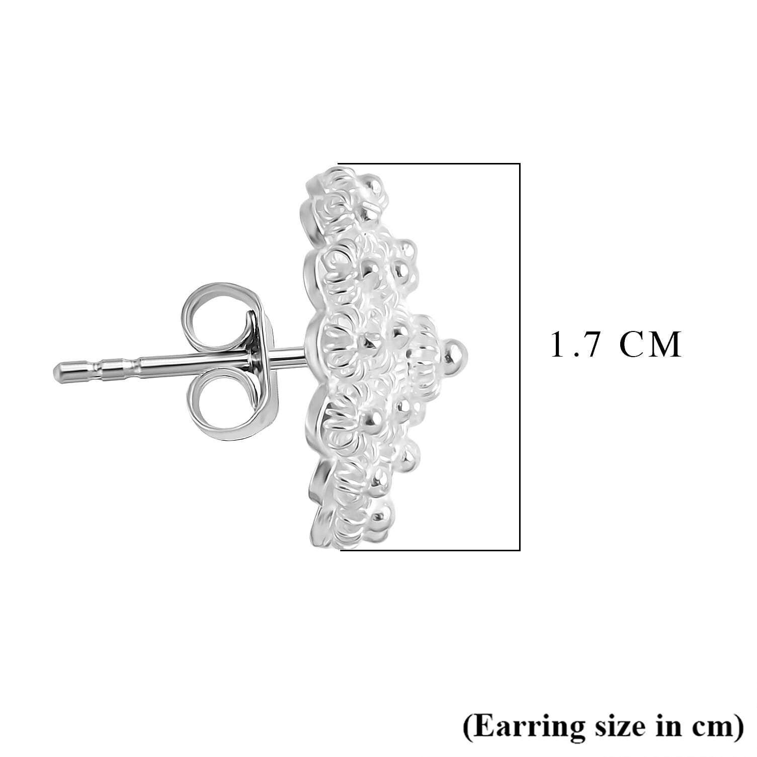 Royal Bali Collection - Sterling Silver Stud Push Back Earrings V32370746 5