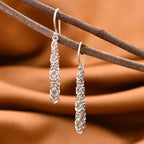 Royal Bali Collection - Sterling Silver Borobudur Earrings, Silver Wt. 6.35 Gms