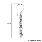 Royal Bali Collection - Sterling Silver Borobudur Earrings, Silver Wt. 6.35 Gms