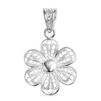Royal Bali Collection - Sterling Silver Floral Pendant
