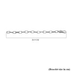 Royal Bali Collection - Sterling Silver Handmade Classic Link Bracelet (Size - 8), Silver Wt. 21.04 Gms.