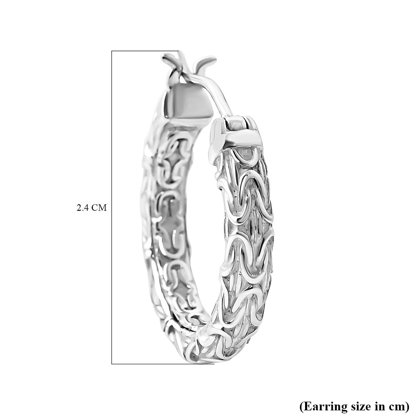 Royal Bali Collection - Sterling Silver Byzantine Hoop Earrings 7654028 5